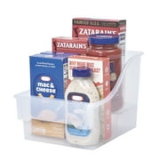 (2 pack) Mainstays 2-Tier Medium Clear Plastic Bin, Multi-Purpose Kitchen Storage and Organization Solution, Well Suited to Storage and Transport