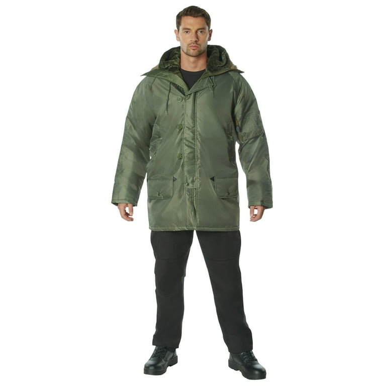 N-3B Snorkel Parka Flight Jacket, Sage, 3XL - Walmart.com