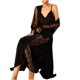 thumbnail image 4 of Camisón largo para mujer, bata de baño alargada, ropa de dormir para mujer, de manga larga, de satén, para el hogar, camisón fino de poliéster para mujer, 4 of 8