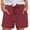 A-Wine1880, variant on XIAONU Womens Solid Layered Shorts Drawstring Waist Side Pockets Shorts