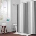 thumbnail image 6 of Abstract Shower Curtain for Bathroom Decor, Gray White Gradient Ombre Waterproof Fabric Shower Curtain, 72"x72" Set with 12 Hooks, 6 of 9