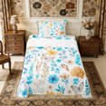 thumbnail image 2 of Manfei Cottagecore Blossom Twin Sheets 3pcs,Watercolor Flowers Butterfly Bedding,1 Flat Sheet,1 Fitted Sheet and 1 Pillowcase, 2 of 6