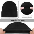 thumbnail image 4 of 3 Pack Winter Beanie Hats for Men Women, Warm Cozy Knitted Cuffed Skull Cap, 1 Black & 1 Grey & 1 Red, 4 of 7
