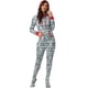 thumbnail image 2 of Pijamas familiares navideños INSPIRE CHIC con cremallera de manga larga y bolsillos ["Mujeres"] 2XL Gris, 2 of 6