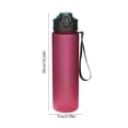 thumbnail image 3 of Cevemin Frosted Sports Water Bottle 750ml, 1-Piece Plastic Water Bottle - Solid Color Frosted Drink Bottle with One-Hand Press Open Lid, Spill-Proof Design for Travel, Workouts, Outdoor Activities, 3 of 6