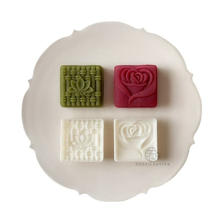 Mini Square Flower Mooncake Mold Set 3D Flowers Pattern Plunger Cookie  Cutter Pastry Cake Decorating Tools Baking Accessories - AliExpress