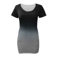 thumbnail image 4 of Vestidos Para Mujer Vestidos Casuales de Manga Corta de Moda Flores Degradadas Cintura Estampada Vestido de Verano Con Cuello en V Mini Vestido Odeerbi ODB164694, 4 of 5