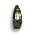 thumbnail image 2 of Bess Women Wide Width Leather Dress Pump BROWN 11, 2 of 6
