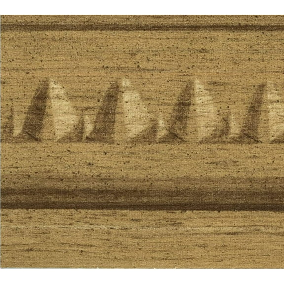 Concord Wallcoverings Wallpaper Border Architectural Pattern Wooden Molding Style for Living Bedroom Farmhouse, Brown Earth Yellow, 4.5 Inches by 15 Feet 686521