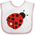 thumbnail image 3 of Inktastic Ladybug with a White Heart Girls Baby Bib, 3 of 4