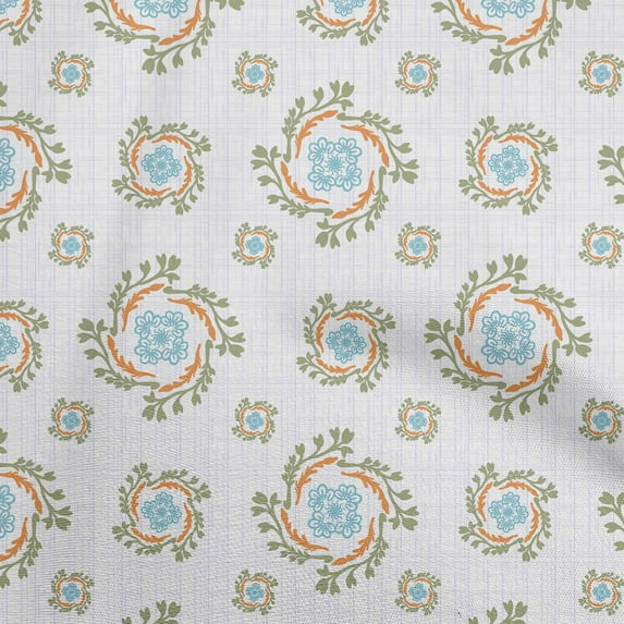 oneOone Viscose Chiffon Light Blue Fabric Florals Sewing Craft Projects Fabric Prints By Yard 42 Inch Wide