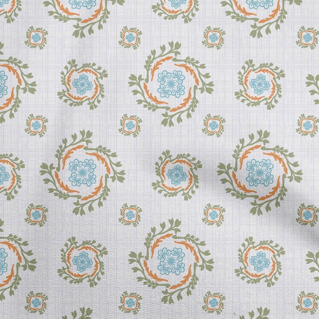 oneOone Velvet Light Blue Fabric Florals Sewing Craft Projects Fabric Prints By Yard 58 Inch Wide