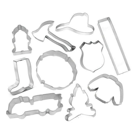 Fire Department 10 Piece Cookie Cutter Set - The Cookie Cutter Shop - Tin Plate Steel