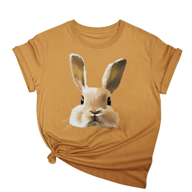 Tops de Cuello Alto para las Mujeres Amante Impreso Camiseta Cuello Redondo Manga Corta, Poliéster Spandex