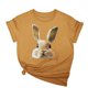 thumbnail image 1 of Tops de Cuello Alto para las Mujeres Amante Impreso Camiseta Cuello Redondo Manga Corta, Poliéster Spandex, 1 of 7