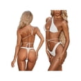 thumbnail image 3 of Txlixc Traje de Bikini femenino, sostén de un solo hombro con tanga de cintura baja Txlixc  moda, 3 of 8