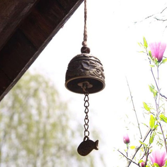 Campanas de viento dragón chino pez Feng Shui campana bendición buena suerte fortuna colgante decoraciones campanas decoración hogar Banban
