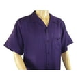 thumbnail image 6 of Men 2pc Walking Leisure Suit Short Sleeves By DREAMS 256-19 Solid Purple, 6 of 7