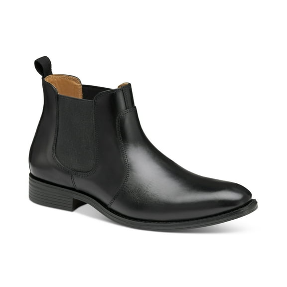Johnston & Murphy Lewis Chelsea Boot Black Full Grain 8.5 M (D)
