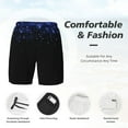 thumbnail image 2 of Kdxio Black Blue Glitter Sparkles Print Men's Swim Trunks with Compression Liner 7 Inch Inseam Quick Dry Swim Shorts, 2 of 5