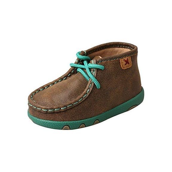 Twisted X Boots Boys ICA0008 Twisted X Infant Driving Mocs - Bomber/Turq 4 Infant Turquoise