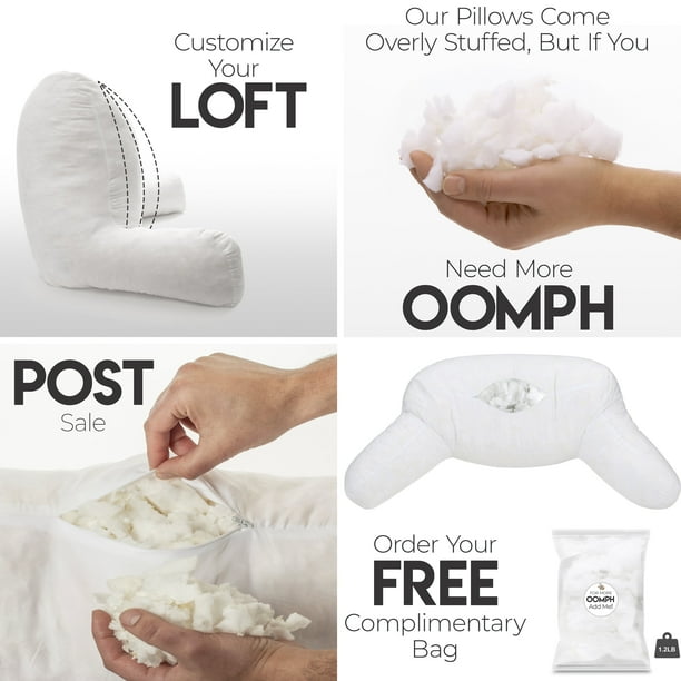 Husband Pillow Maroon, Standard+ Original Reading Pillow in Bed