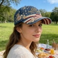 thumbnail image 4 of BSJJY 250th Anniversary USA Hat, USA 250th Anniversary Distressed Casual Cap, Retro American Tribute Hat Gift Honoring Patriots & Veterans (B), 4 of 8