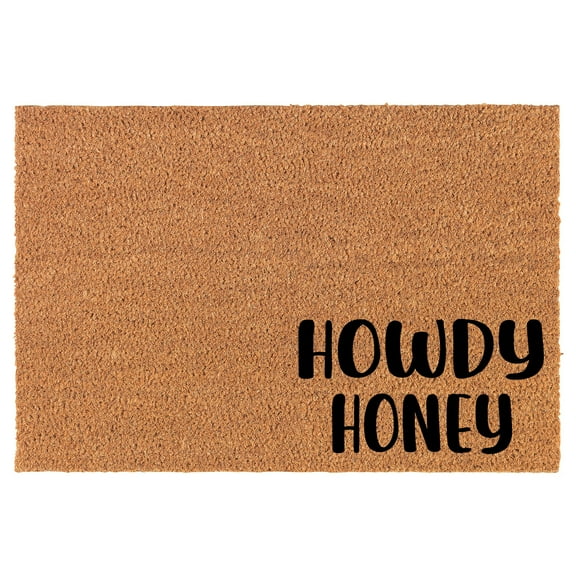 Welcome Doormat Coco Coir Door Mat Gift Howdy Honey Corner (24" x 16")