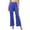 Blue, variant on Womens Pants High Waisted Control Trousers with Pleated Design Layered Casual Style for Tunic Tops Straight Leg Pants Women Black,S