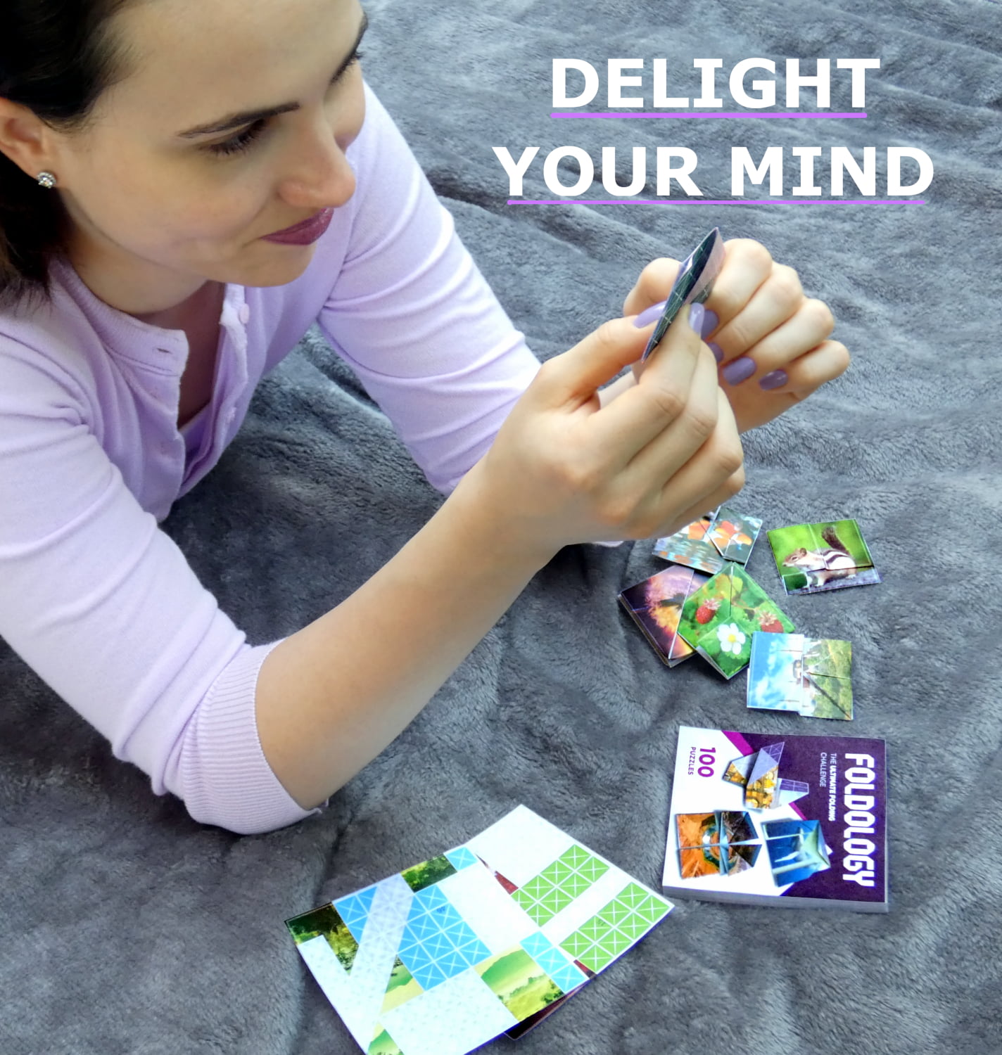 FOLDOLOGY - The Origami Puzzle Game! Hands-On Brain Teasers for Tweens,  Teens & Adults. 100 Challenges 