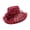 Wine Red, variant on Eoperou Breathable Sunscreen Hat Wide Brim Lace Floral Design Dot Women Sunhat for Daily Wear