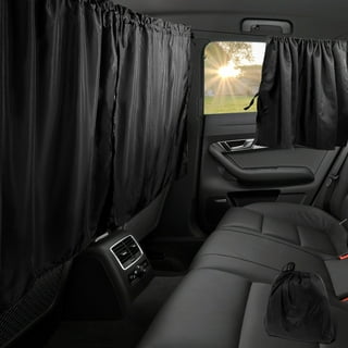 Car Interior Sun Shade Partition Curtains, Van Cab Travel Sunshade Curtain  Detachable Privacy Curtain, Car Front And Rear Partition Curtain Black,69*8