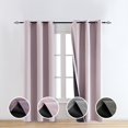 thumbnail image 1 of Cortinas opacas TMLTCOR, 100% rosas, 213 cm x 213 cm, para dormitorio, 1 of 6