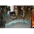 thumbnail image 6 of Nifao Kid with dog walking on a log Bronze Statue – Garden Outdoor Decor Sculpture, 57"L x 18"W x 41"H, 6 of 11