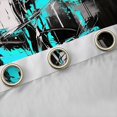 thumbnail image 4 of Homewish Blue Abstract Kitchen Curtains,Contemporary Art Black Out Curtains Pack of 2 (42x63 Each), 4 of 6