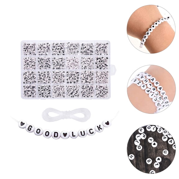 ifundom Jewelry Letter Beads Kit for Bracelets Crafting with ng Needle Included