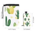 thumbnail image 5 of PhooArto Drawstring Cosmetic Bag, Barrel Shaped Portable Travel Makeup Bags, Flower Cactus Patterns Large Capacity Waterproof Multifunctional Bucket Toiletry Bag, 5 of 6