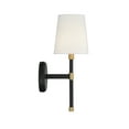 thumbnail image 5 of Brody 1-Light Wall Sconce in Matte Black with Warm Brass Accents, 5 of 5