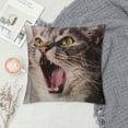 thumbnail image 2 of Qinduosi Pet Cat Pillow Covers Surprised Cat Pillow Cover Pillowcover Soft Double Side Print Sofa Linen Square Throw Pillowcovers " inch for Living Room Bedroom Car Decor, 2 of 5