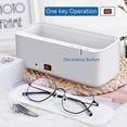 thumbnail image 3 of Limpiador ultrasónico Dispositivo de limpieza de 350 ml, bandeja limpiadora de máquina ultrasónica de 45000hz, limpiador ultrasónico para gafas, joyería, relojes, anillos, collares, maquinillas d, 3 of 5