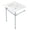 White / Polished Chrome, variant on Kingston Brass KVPB25227W87 Dreyfuss 25" Ceramic Console Sink with Stainless Steel Legs (8-Inch, 3-Hole), White/Brushed Brass