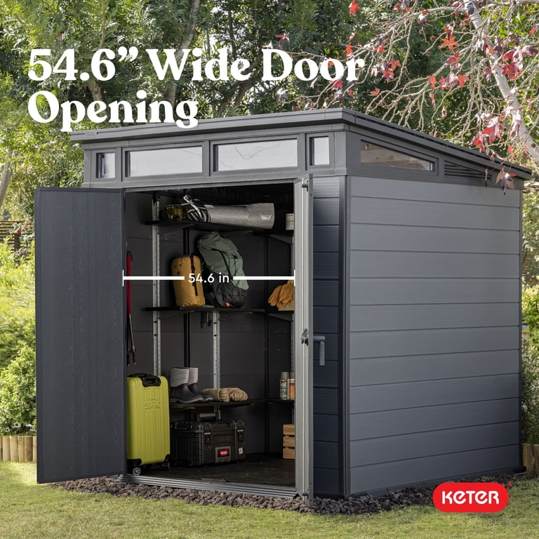 Keter Cortina 7x7 ft. Durable Resin Outdoor Storage Shed With