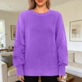 thumbnail image 2 of Fashion Knit Sweater Long Sleeve Crewneck Pullover Soft Comfortable Winter Casual Blouse, 2 of 4