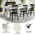 thumbnail image 6 of Emma + Oliver 9' x 40" Rectangular Antique Rustic White Solid Pine Folding Farm Table with Crisscross Legs, 6 of 14