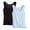 #01Light Blue, variant on Women's 2-Pack Thin Seamless Quick-Dry Tank Tops, Stretchy Breathable Milk Silk Spandex Sleeveless Workout Layering Tops White 2XL