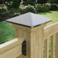 thumbnail image 3 of Deckorators 6 in. x 6 in. Victoria Stainless High Point Pressure Treated Post Cap, 3 of 6