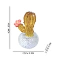 thumbnail image 3 of Mashaouyo Desktop Decor Cactus Car Center Console Decoration Transparent Resin Crafts Computer Home Decoration, 3 of 3