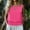 c01Pink, variant on Summer Tank Tops for Women Sleeveless Pleated Elastic Hem Round Neck Casual Boho Cami Slim Fit Smocked Bottom Shirts White S
