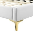 thumbnail image 3 of Modway Phillipa Performance Velvet King Platform Bed in White, 3 of 9