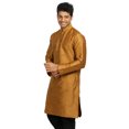 thumbnail image 3 of Saris and Things Kurta Pathani en Soie Dorée pour Hommes. Ce Produit Est Fabriqué sur Commande., 3 of 5